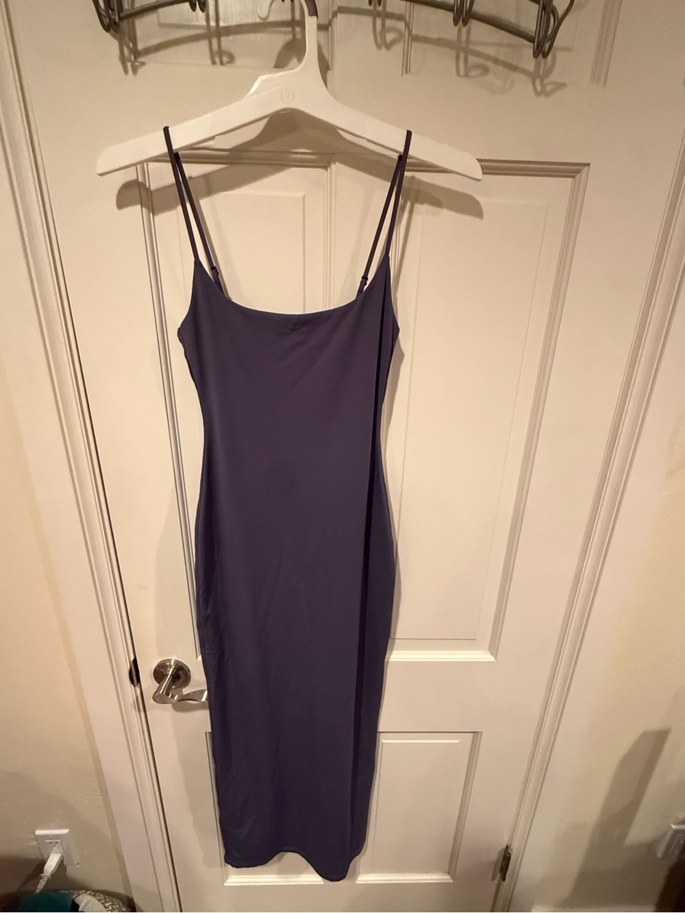 Aritzia Original Contour Summon Maxi Cami Dress Navy Gray Color Small